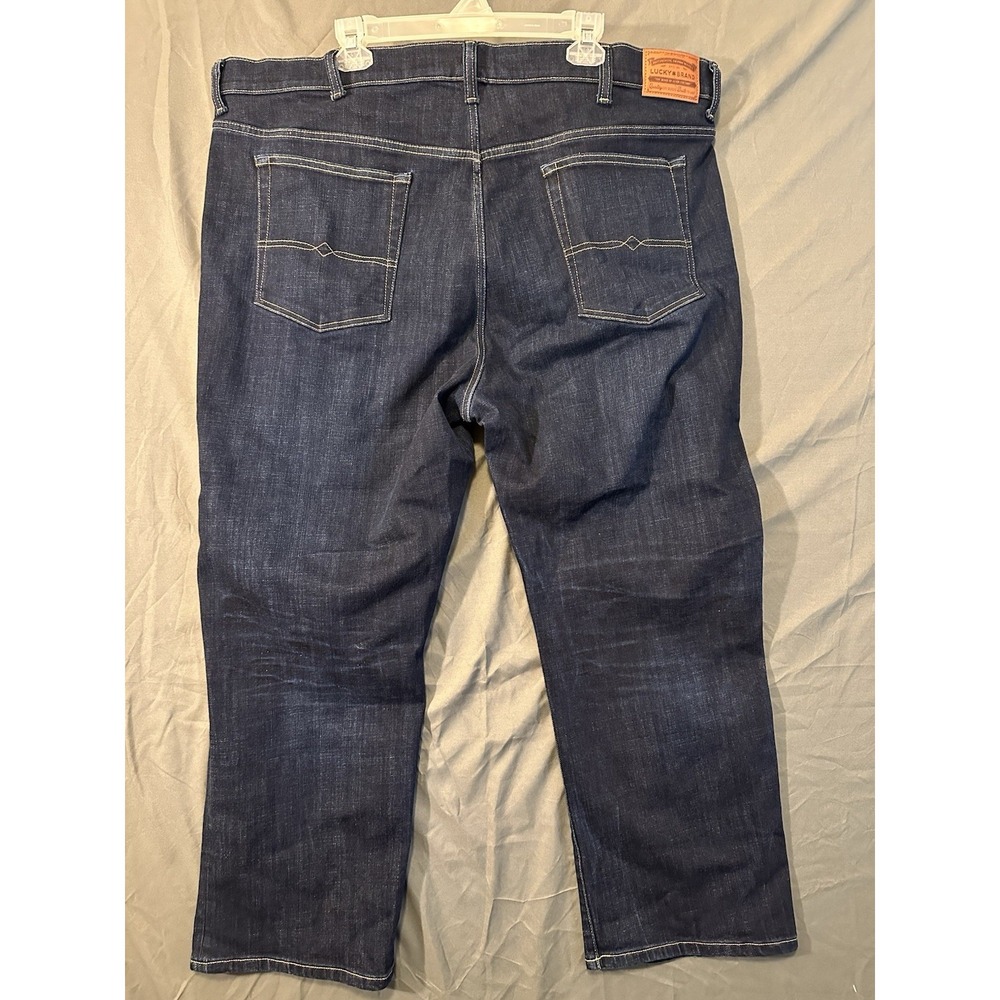 Lucky Brand 181 Relaxed Straight Dark Wash Denim Jeans Mens 48x30 - Picture 2 of 8